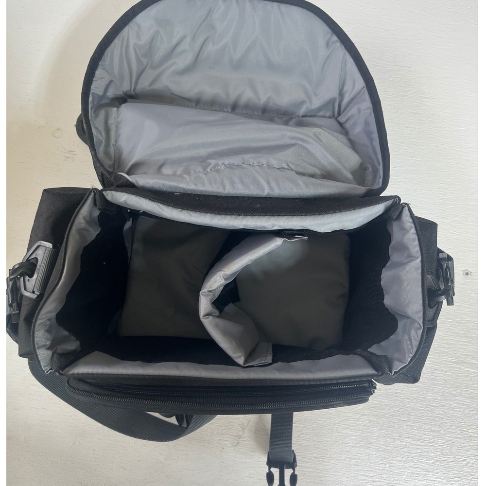 Canon Camera Bag Unisex OS Black Canvas Messenger Shoulder Strap Padded - Picture 8 of 10